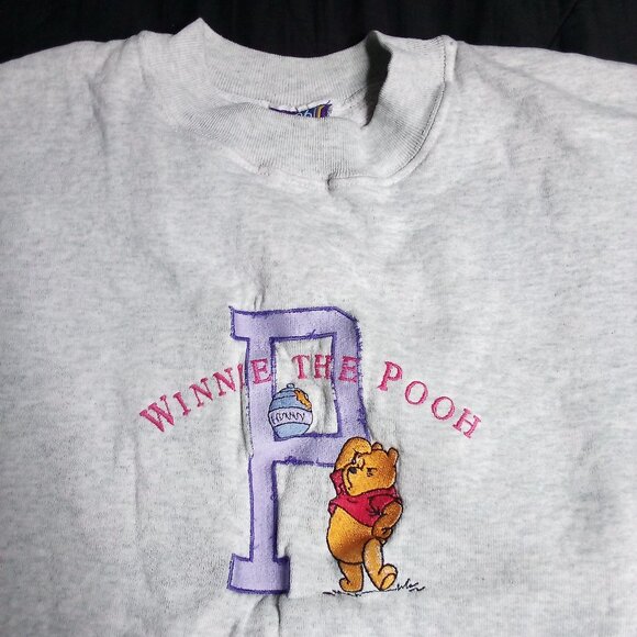 Vintage Disney Winnie The Pooh Embroidered Crewneck Sweatshirt - Picture 1 of 6
